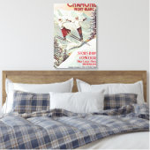 Toile Poster de ski vintage, Chamonix Mont Blanc (Insitu(Chambre))