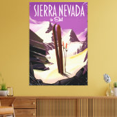 Toile poster de ski vintage Sierra Nevada (Insitu(Salon))