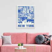 Toile Poster de typographie de New York (Insitu(Salon))