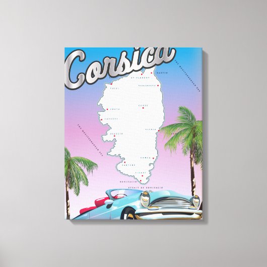 Toile poster de voyage Corse (Recto)