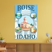 Toile Poster de voyage de Boise, IdahoScenic (Insitu(Salon))
