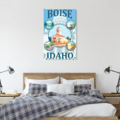 Toile Poster de voyage de Boise, IdahoScenic (Insitu(Chambre))