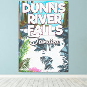 Toile Poster de voyage de Dunn's River Falls Jamaïque (Insitu (Plancher de Bois))