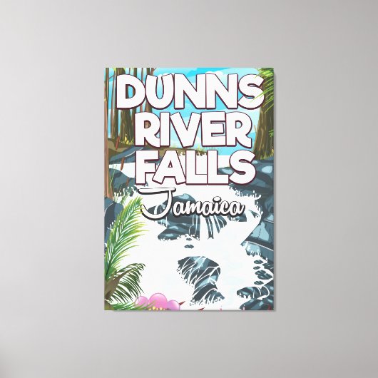 Toile Poster de voyage de Dunn's River Falls Jamaïque (Recto)