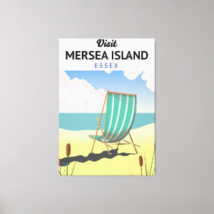 Toile Poster de voyage de l'île de Mersia Essex