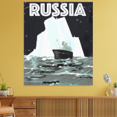 Toile Poster de voyage de Russie soviétique Arctique (Insitu(Salon))