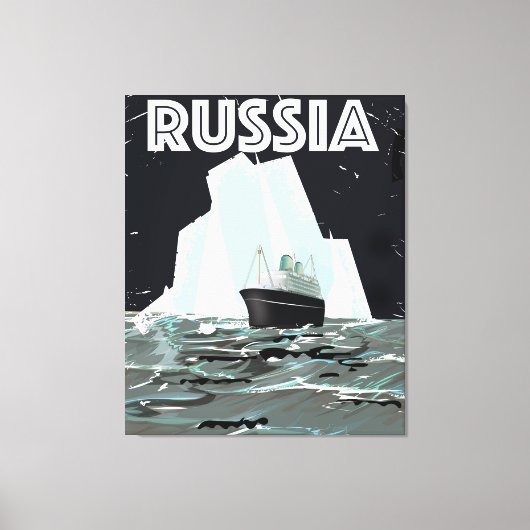 Toile Poster de voyage de Russie soviétique Arctique (Recto)