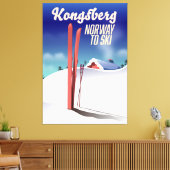 Toile Poster de voyage de ski en Norway Kongsberg. (Insitu(Salon))