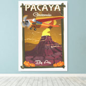 Toile Poster de voyage du Pacaya Volcano Guatemala (Insitu (Plancher de Bois))