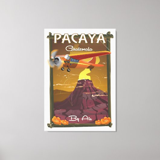 Toile Poster de voyage du Pacaya Volcano Guatemala (Recto)