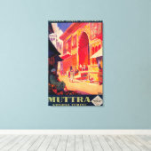 Toile Poster de voyage du temple Muttra Krishna (Insitu (Plancher de Bois))