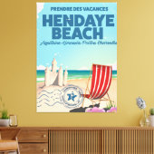 Toile poster de voyage Hendaye Beach (Insitu(Salon))