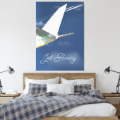 Toile Poster de voyage Jet Away. (Insitu(Chambre))