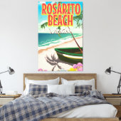 Toile Poster de voyage mexicain de Rosarito Beach (Insitu(Chambre))