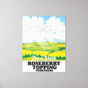 Toile Poster de voyage Roseberry Topping Yorkshire
