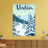 Toile Poster de voyage Verbier Suisse (Insitu(Salon))