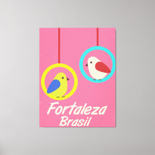 Toile Poster de voyage vintage Fortaleza Brésil