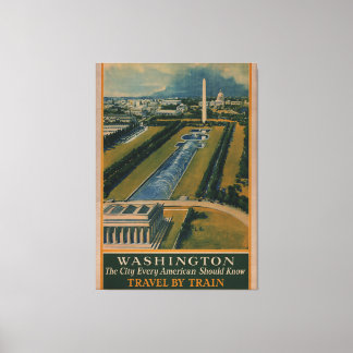 Toile Poster de voyage vintage Washington DC