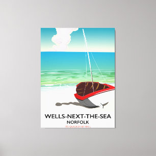 Toile Poster de voyage Wells-next-the-Sea Norfolk Beach