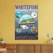 Toile Poster de voyage Whitefish, MontanaScic (Insitu(Salon))