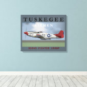 Toile Poster des aviateurs de Tuskegee (Insitu (Plancher de Bois))