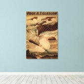 Toile Poster du Cirque de Glasgow Hot Air Balloon (Insitu (Plancher de Bois))