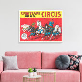 Toile Poster du cirque vintage Cristiani Brothers (Insitu(Salon))