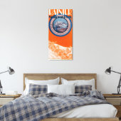Toile Poster du mont Rainier - Drapeau (Insitu(Chambre))