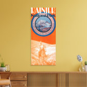 Toile Poster du Mont Rainier - Équitation (Insitu(Salon))