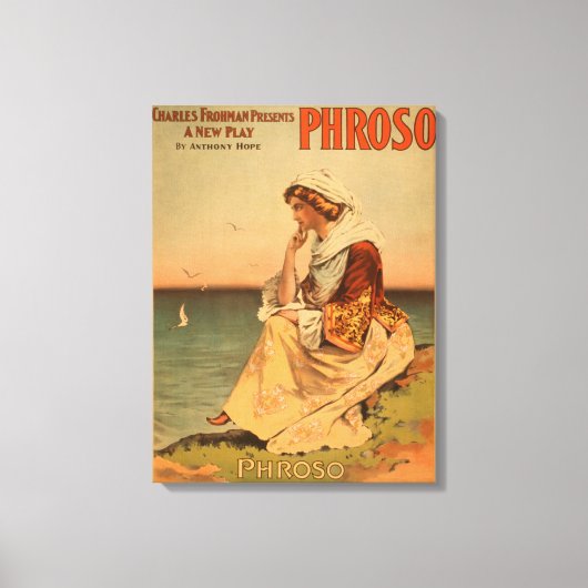 Toile Poster du Phroso Woman at Beach Theatre (Recto)