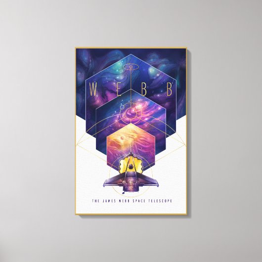 Toile Poster du télescope spatial James Webb. (Recto)