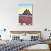Toile Poster du Vintage voyage Haystack Rock (Insitu(Chambre))
