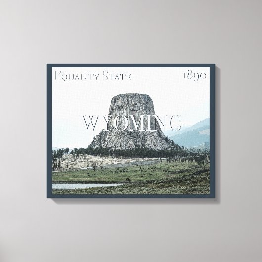 Toile Poster du Wyoming (Recto)