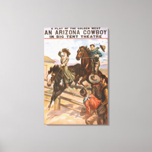Toile Poster d'un cowboy de l'Arizona dans Big Tent Thea