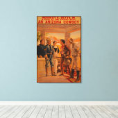 Toile Poster d'un Cowboy Western Arizona (Insitu (Plancher de Bois))