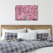 Toile Poster en fleurs de cerisiers japonais rose (Insitu(Chambre))