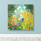 Toile Poster Gustav Klimt Flower Garden Canvas (Insitu (Plancher de Bois))