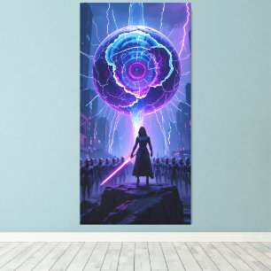 Toile Poster Metamorfosis Sci-Fi - Guerrier futuriste