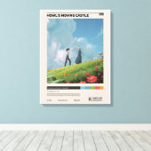 Toile Poster Moving Castle de Howl, Film Vintage (Insitu (Plancher de Bois))