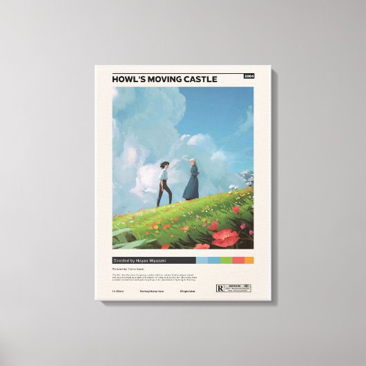Toile Poster Moving Castle de Howl, Film Vintage (Recto)