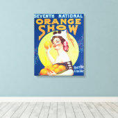 Toile Poster National Orange Show #3 (Insitu (Plancher de Bois))
