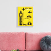 Toile Poster Nostalgalic Retro Airline (Insitu(Salon))