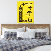 Toile Poster Nostalgalic Retro Airline (Insitu(Chambre))