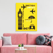 Toile Poster Nostalgalic Retro Airline (Insitu(Salon))