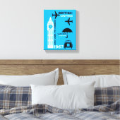 Toile Poster Nostalgalic Retro Airline (Insitu(Chambre))