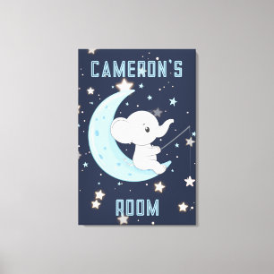 Toile Poster personnalisé Baby Elephant Fishing 4 Etoile