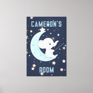 Toile Poster personnalisé Baby Elephant Fishing 4 Etoile