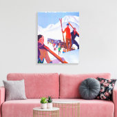 Toile Poster promotionnel du chemin de fer PLM (Insitu(Salon))