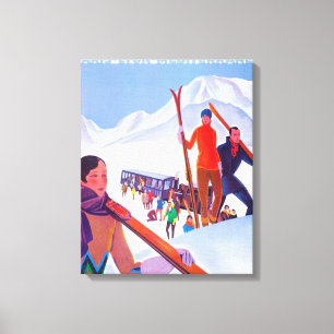 Toile Poster promotionnel du chemin de fer PLM