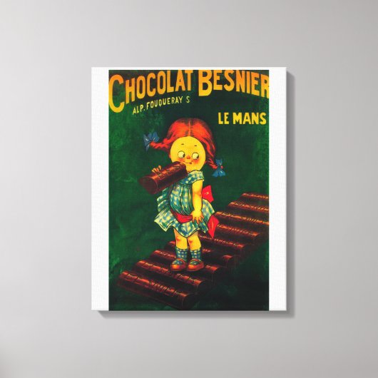 Toile Poster promotionnel du chocolat Besnier (Recto)
